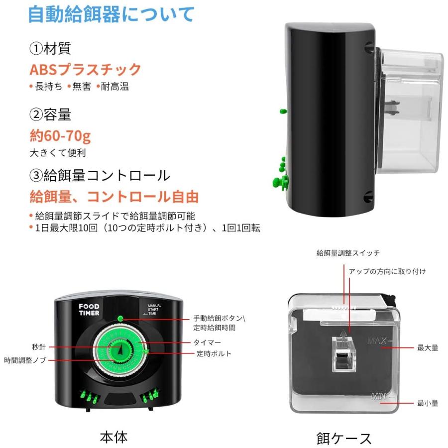 Dopet 最新版 自動給餌器 魚 餌やり器 餌やり機 自動給餌機 フードタイマー えさ 配給量調節可能 3種類の固定方式 1日最大限10回 Prettyfunnyballoons Com