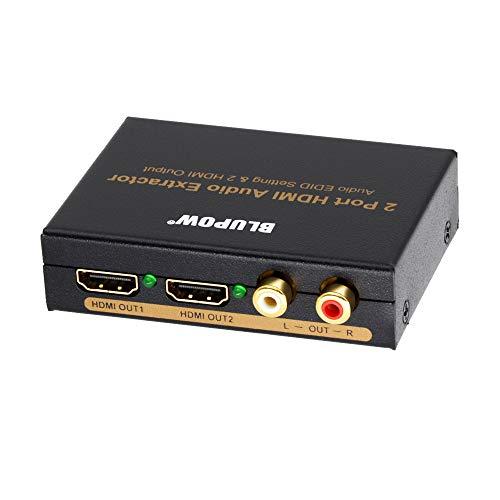BLUPOW HDMI 分配器 1入力2出力 + 分離 2021 一番の贈り物 hdmi 音声 サウ アナログ音声出力 光デジタル hdmiデジタルオーディオ分離器