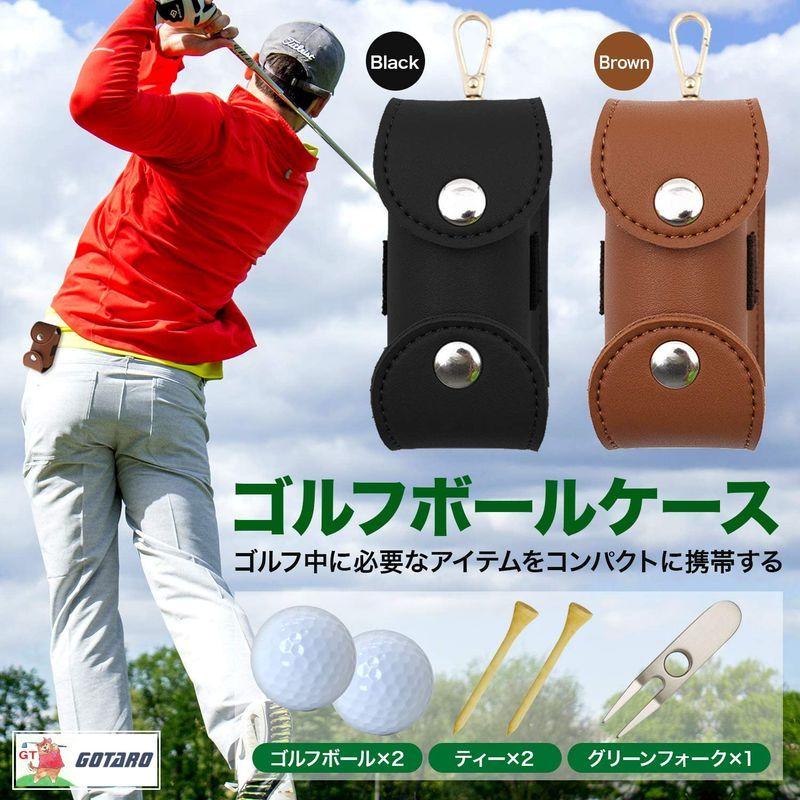 GOTARO ゴルフボールケース ボールホルダー ボールポーチ ゴルフアクセサリー ラインマーカー セット 軽量 PUレザー (ブラウン)|vagaluna1|08