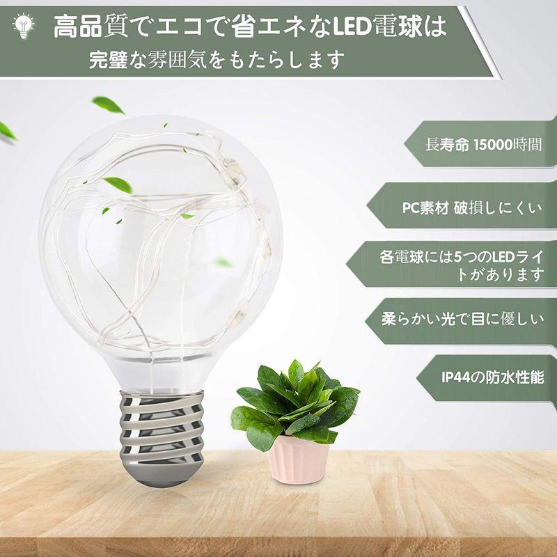 21新商品 21最新版ledストリングライト 防雨型 電飾 屋外 Rgb Pc素材 レインボー 8m 18個led電球 E12口金 イルミネーション Wantannas Go Id