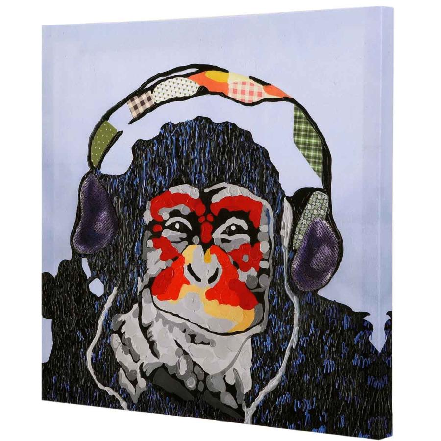 アートパネル 猿 動物 W60cm H60cm 正方形 大型 アートフレーム 絵画