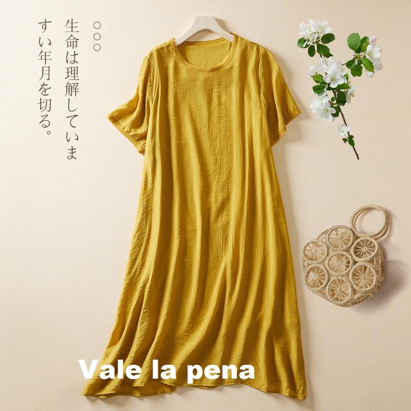 ワンピース レディース 着痩せ ラミー テンセル｜vale-la-pena-store｜07