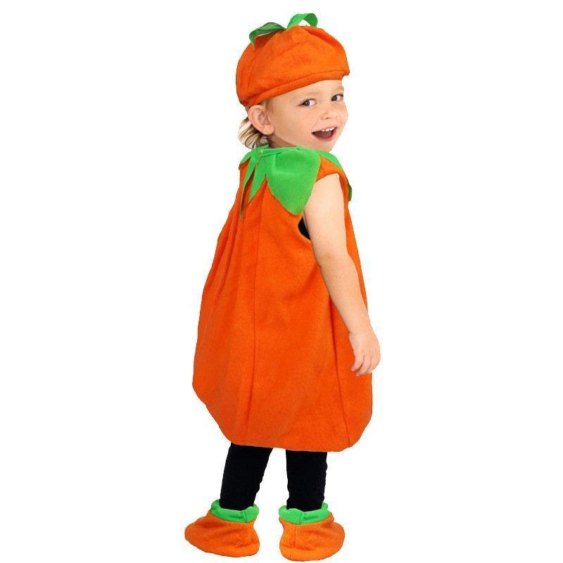 直営ストア ハロウィン コスプレ かぼちゃ 2022 子供 仮装 可愛い 衣装 女の子 90-110cm 帽子 キッズ キャラクター衣装 