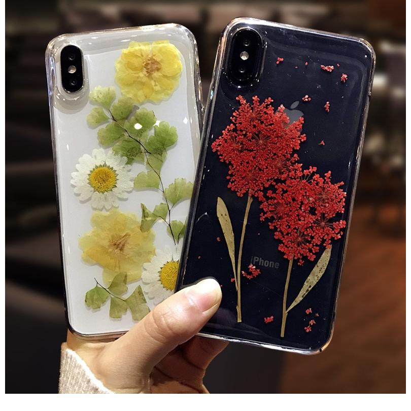 リアル押し花iPhoneケース iPhoneXR iPhoneXsMax iPhoneX iPhone8  
