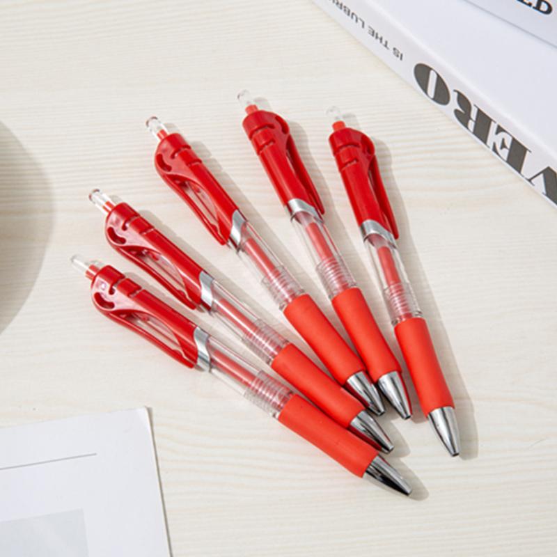 ノック式ボールペン 0.5mm 【12本セット】まとめ買い 中性 サラサラと