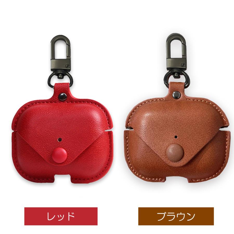 Apple - AirPods 第2世代ワイヤレス充電モデル 皮ケース付き エアポッツケース 本革 レザー Airpods Airpods2 Airpods3 Pro