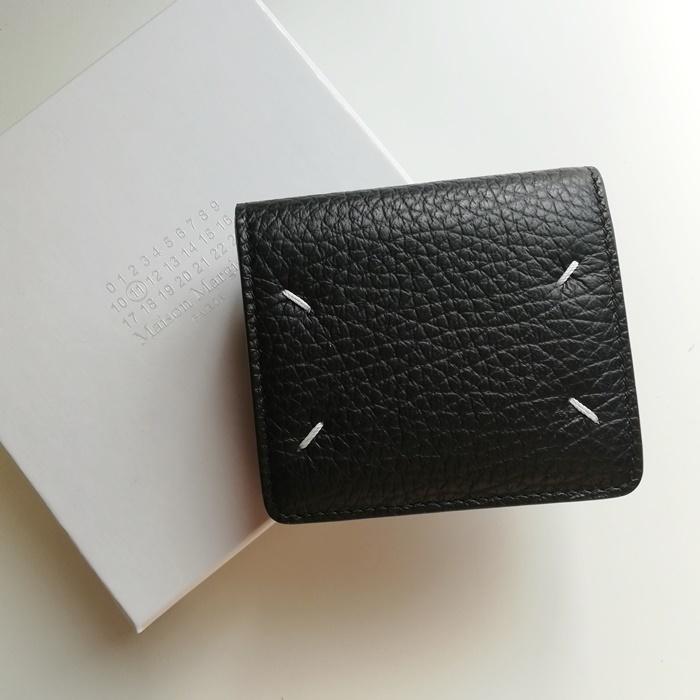 柔軟な-Maison Margiela 3つ折り財布 ブラック （メゾン•マルジェラ