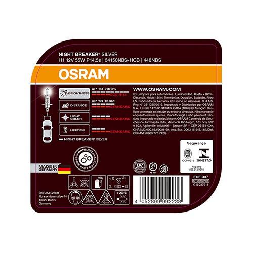 OSRAM　ドイツ製　ECE/DOT認証取得高色温度 純正ハロゲンバルブ交換用 NBS H1バルブ　1セット（2個入）｜valenti-onlineshop｜02