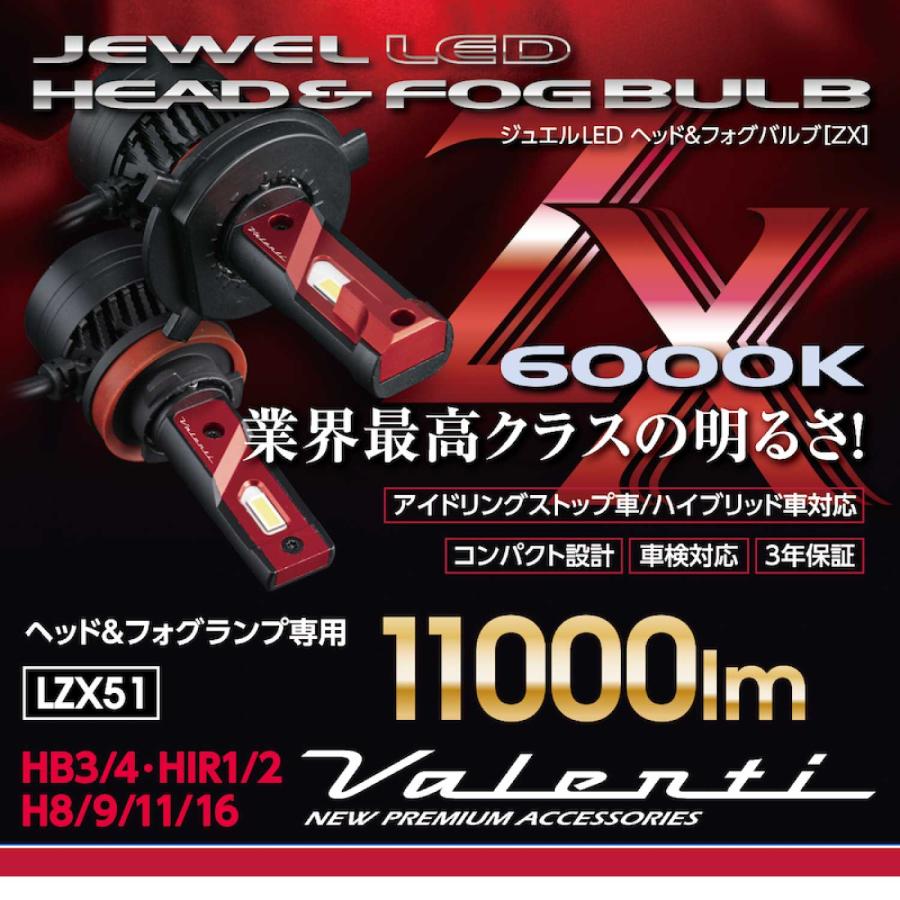 ヴァレンティ Valenti ジュエルLEDヘッド&フォグバルブ ZX ヴァレンティ Valenti ジュエルLEDヘッド&フォグバルブ ZX