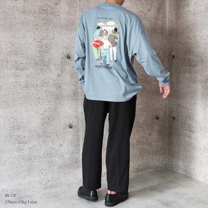 ビッグシルエット 長袖 Tシャツ レトロ プリント ビッグ Tシャツ メンズ ロンt ロンティー 80年代 エモい パステル 韓国系 古着系 ストリート メール便 送料無料 036 005 Valletta 通販 Yahoo ショッピング