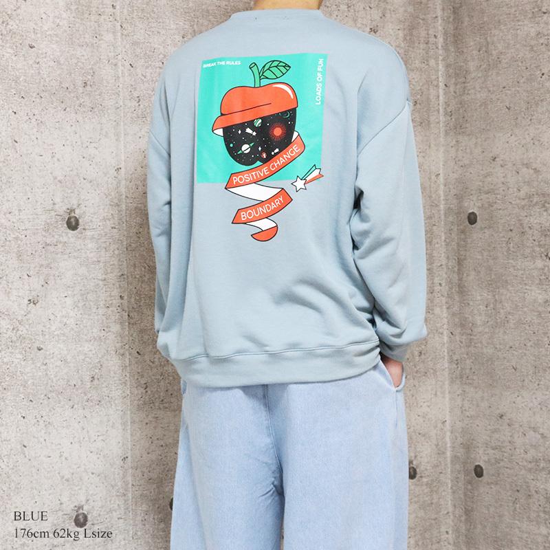 レトロ イラスト プリント スウェット トレーナー メンズ 裏毛 クルーネック ビッグサイズ ビッグシルエット バックプリント 古着系 ストリート系 送料無料 116 005 Valletta 通販 Yahoo ショッピング