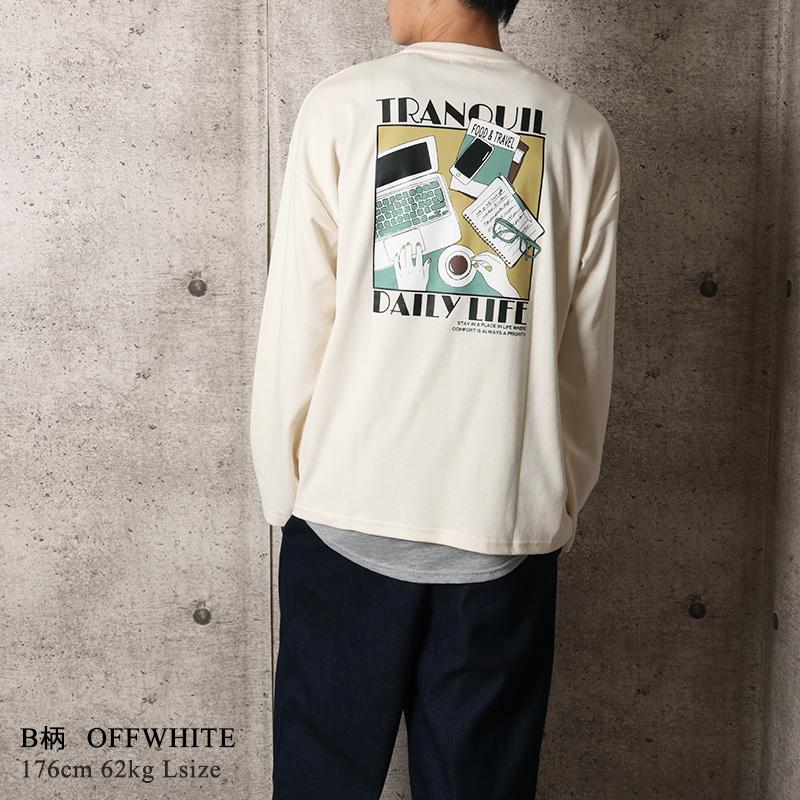 レトロプリント 長袖 Tシャツ メンズ 刺繍 イラスト バックプリント 80s 80年代 プリント Tシャツ ビッグ ポンチ ストリート 韓国系 古着系 メール便 送料無料 Q21 301 Valletta 通販 Yahoo ショッピング