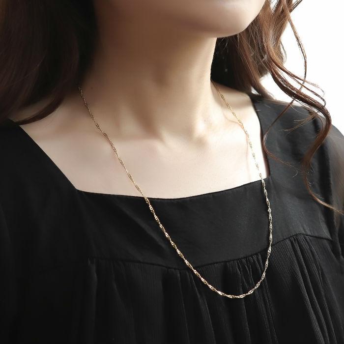 14kイエローゴールドプレーティング 2mmゴールドスクリューチェーン サージカルステンレス製 40cm 60cm 65cm 90cm 100円 Gnc72 Gnc72 S S Depot 通販 Yahoo ショッピング