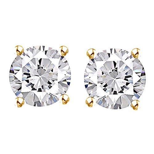新品即決 ラウンドカットシミュレートホワイトサファイアソリティアスタッドイヤリングsolidゴールド Affy 日本では入手困難な輸入品をお値打ち価格でご提供 レディースアクセサリー Postetelecom Gouv Cg