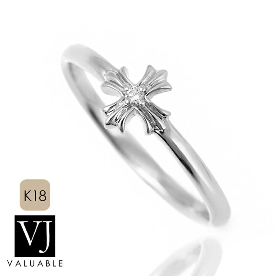 K18 ホワイトゴールド　ボリュームクロスリング　ダイヤモンド付き K18 ホワイトゴールド ボリュームクロスリング ダイヤモンド付き K18