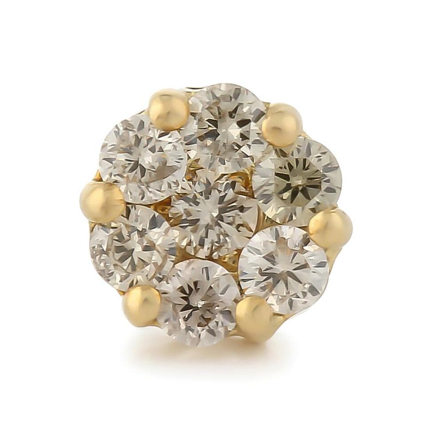 k18イエローゴルドダイヤモンドピアス(0.15/0.15ct) キャッチなし 18金 レディース ピアス 18Kイエローゴールド ダイヤモンド0.15