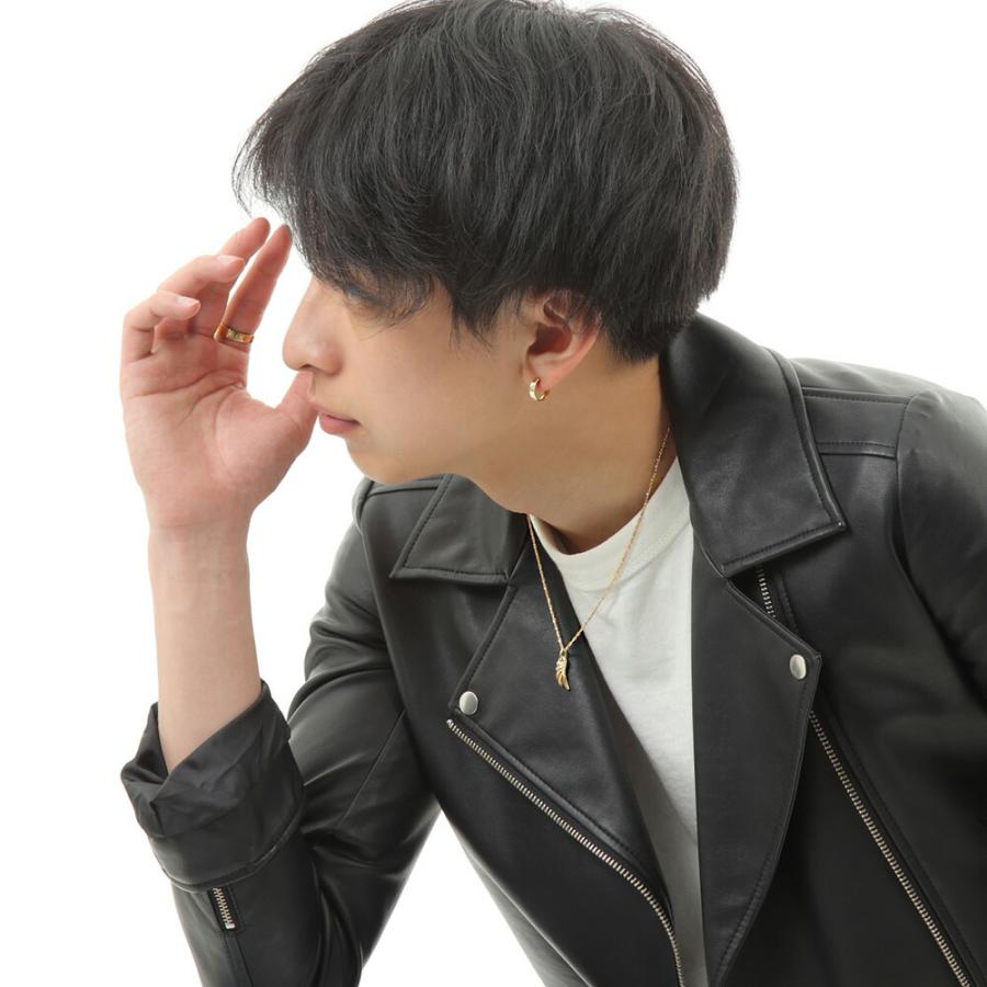 18金 メンズ ピアス K18 イエローゴールド ダイヤモンドカット