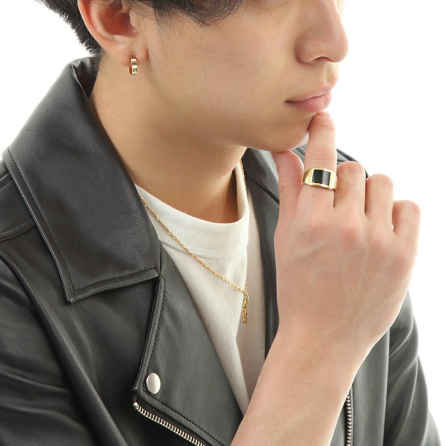 18金 メンズ ピアス K18 イエローゴールド ダイヤモンドカット