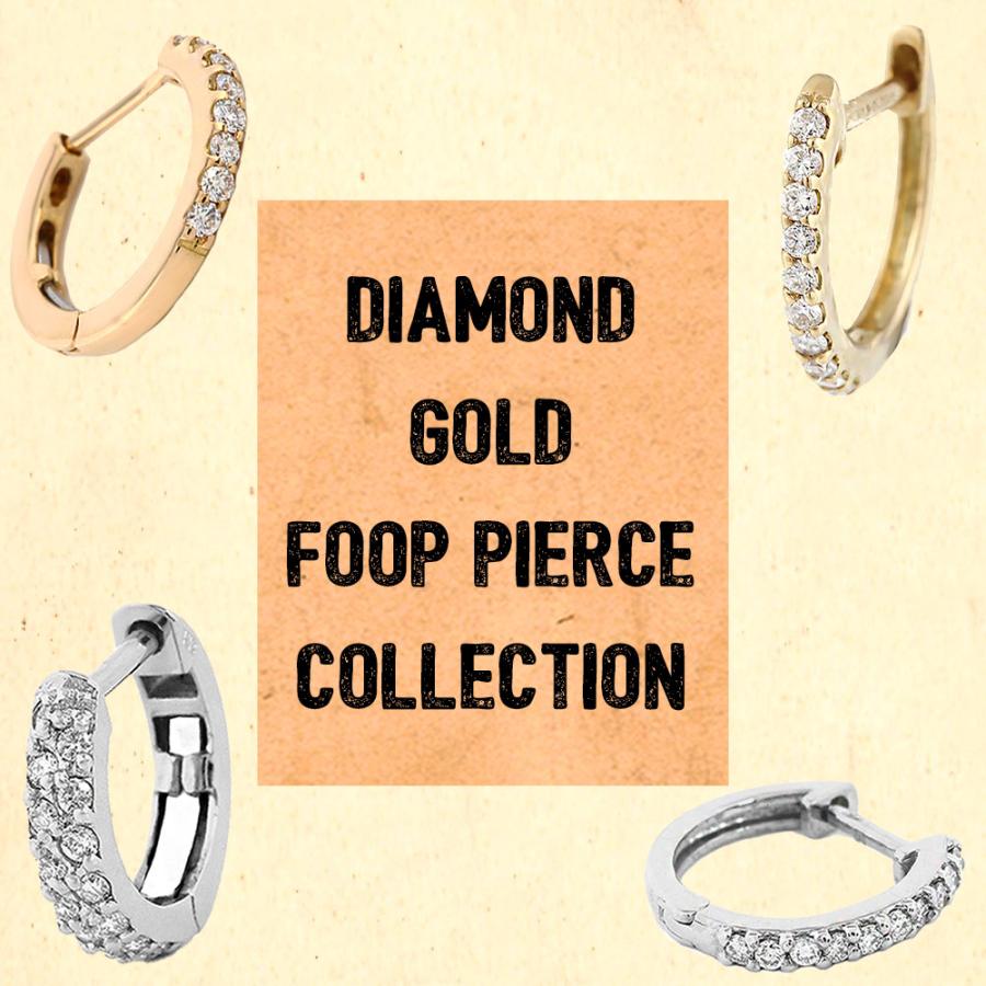 18金 メンズ ピアス K18 ホワイトゴールド ダイヤモンド 0.06 ct