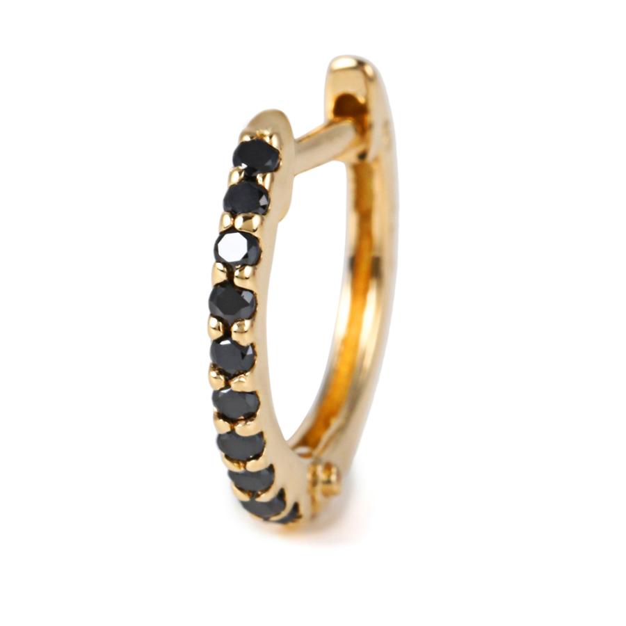 フープピアス　ピアス　k18 18金 18金 メンズ ピアス K18 イエローゴールド ダイヤモンド 0.06 ct