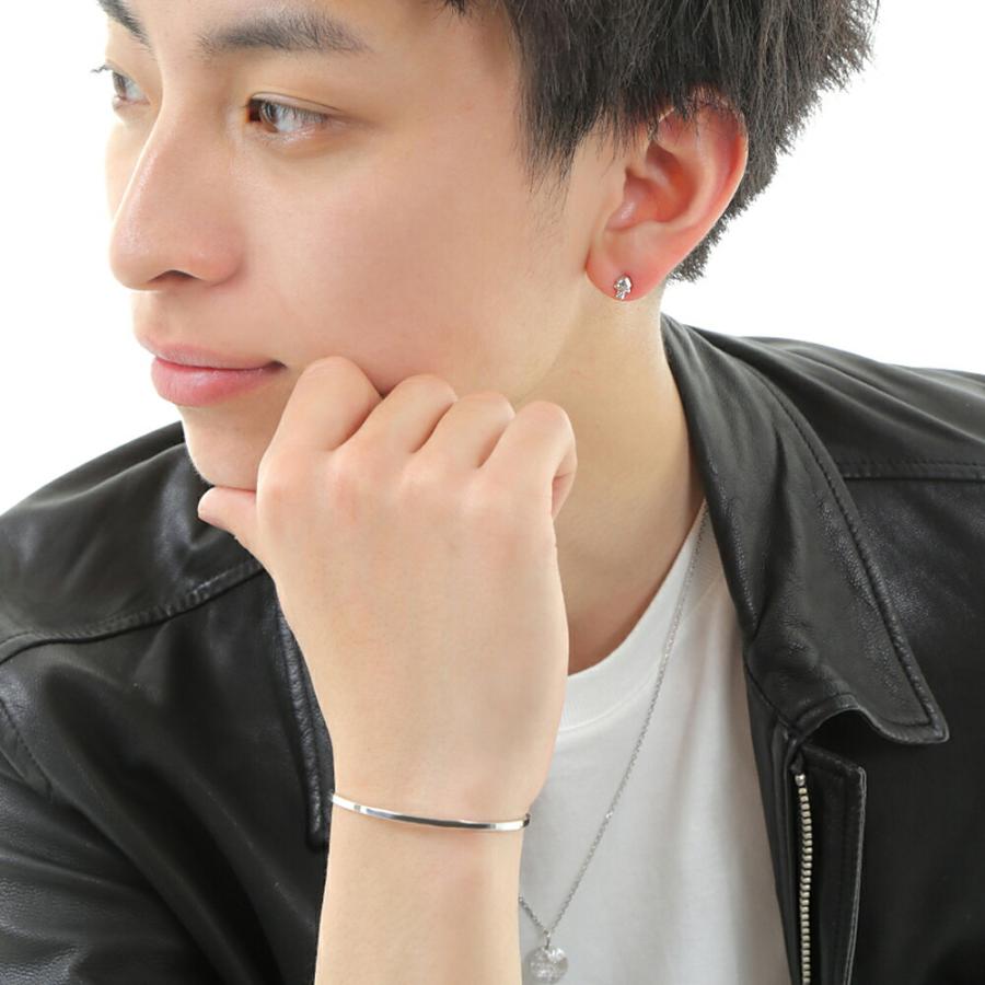 18金 メンズ ピアス K18 ホワイトゴールド レディース ベイビー スカル 