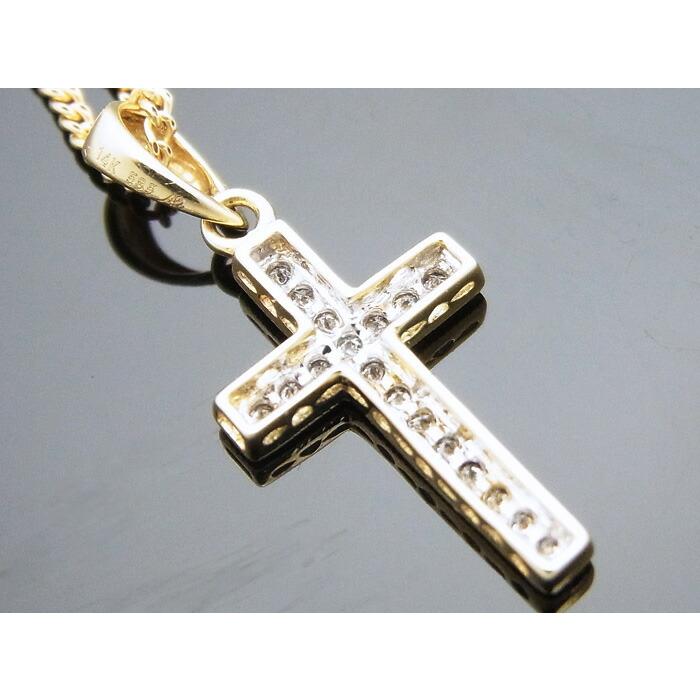 AQUAMASTER 14Kイエローゴールド ダイヤモンド0．10ct クロス 