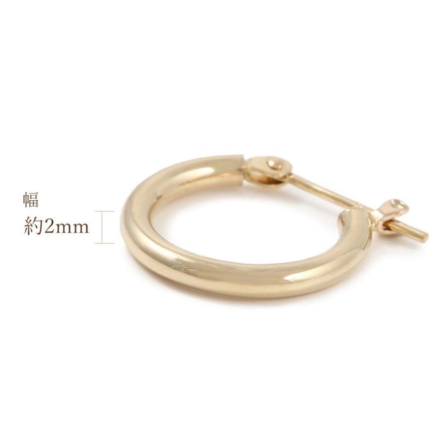 値下げ！18kフープピアス イエローゴールド 『片耳 』k18 TRIDEA JEWELRY 18金 フープ ピアス 幅3mm 外径20mm イエロー