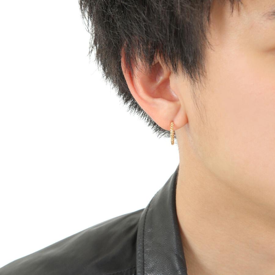 K18YG イエローゴールド 18K フープピアス ロープ ツイスト 綱 ピアス K18 ツイスト ピアス フープピアス K18ゴールド 18k 18金 地金