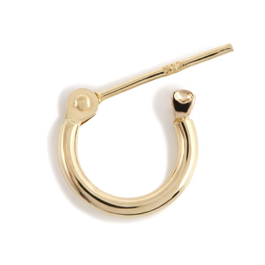 新品　K18 イエローゴールド　パイプピアス　約18x26mm 約1.5mm 18金 メンズ ピアス K18 イエローゴールド フープ パイプ (幅1.5mm