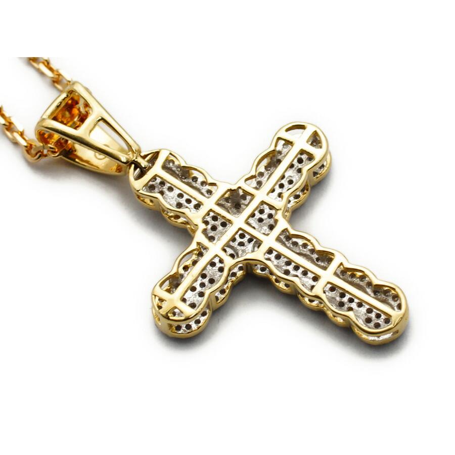 Joe Rodeo【ジョーロデオ】 メンズ　14K イエローゴールド ダイヤモンド　0.70ct  クロス ペンダント【14金 ネックレス　K14 ネックレス　デザイナー　】の画像