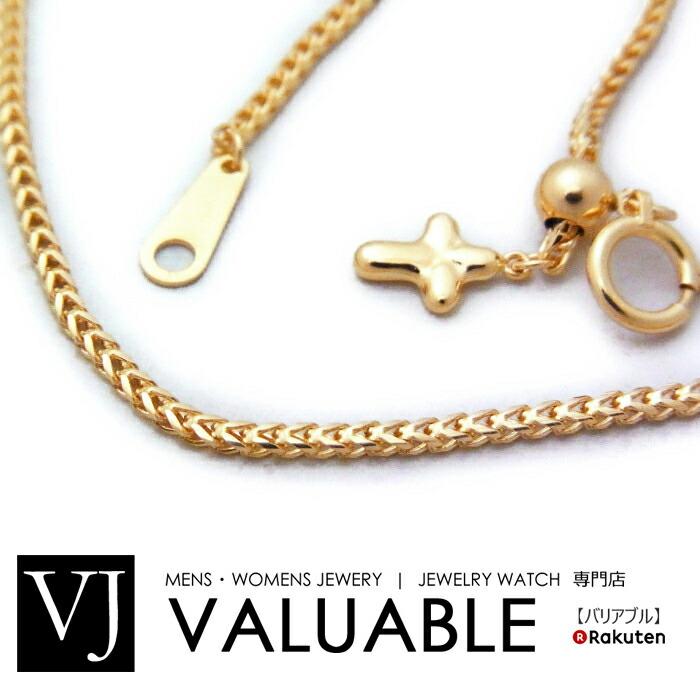 18金 メンズ ネックレス K18 イエローゴールド 無垢（SOLID  