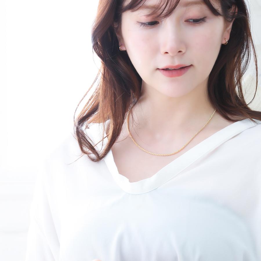 【プレミアムモデル】 18金 メンズ ネックレス K18 レディース イエローゴールド プレミアム パイプ ロープチェーン 2mm幅 45cm[k18 18k 縄 スクリュー ]の画像