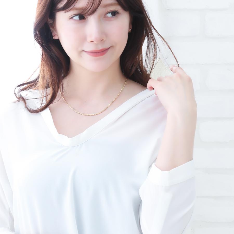 【プレミアムモデル】 18金 メンズ ネックレス K18 レディース イエローゴールド プレミアム パイプ ロープチェーン 2mm幅 45cm[k18 18k 縄 スクリュー ]の画像