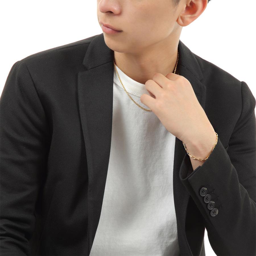 【プレミアムモデル】 18金 メンズ ネックレス K18 レディース イエローゴールド プレミアム パイプ ロープチェーン 2mm幅 45cm[k18 18k 縄 スクリュー ]の画像