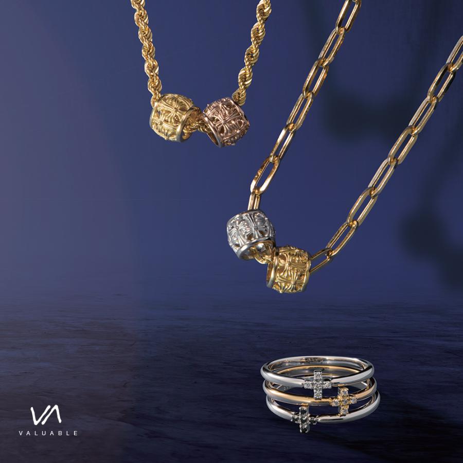 18金 メンズ ネックレス イエローゴールド 18k 「idios パイプ