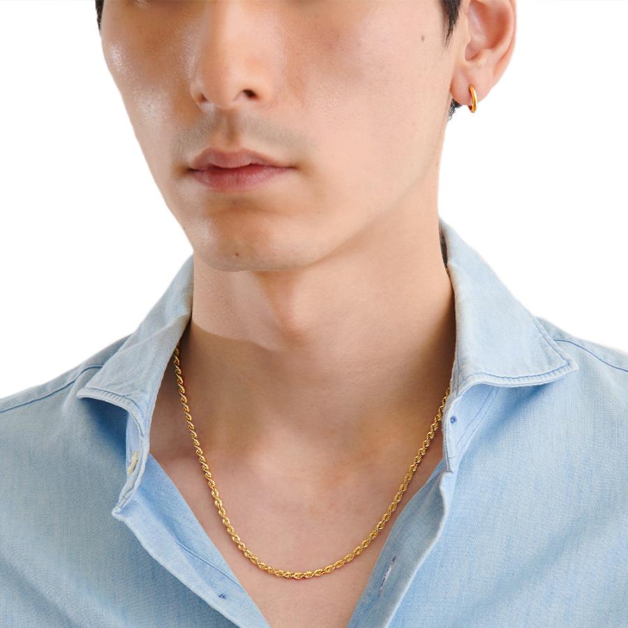 18金 メンズ ネックレス 18k イエローゴールド 「idios パイプ 18金 メンズ ネックレス 18k イエローゴールド 「idios パイプ