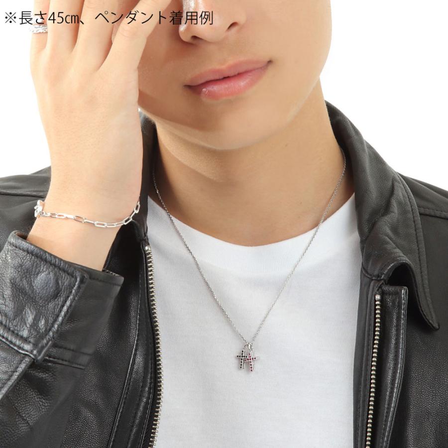 18金 メンズ ネックレス K18 ホワイトゴールド カット