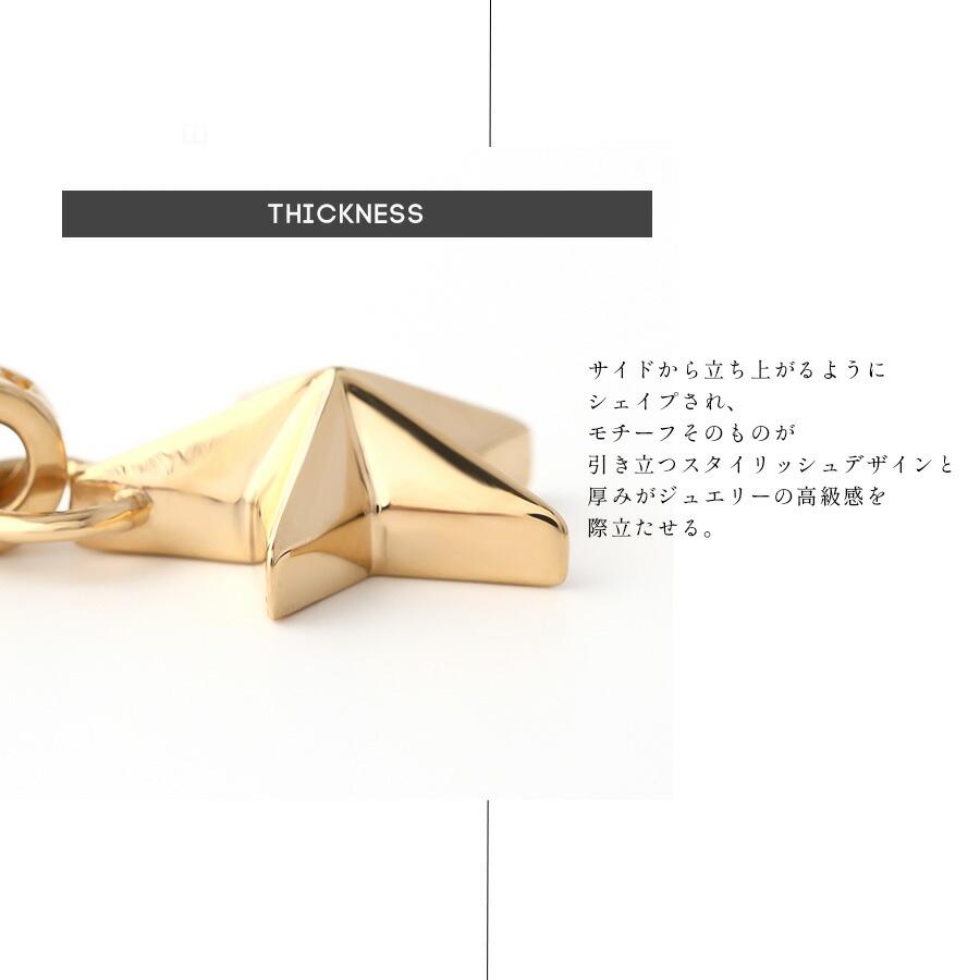 【ファッション誌に掲載】 VJ【ブイジェイ】 18金 メンズ ネックレス K18 イエローゴールド ゴールドスター ペンダント※チェーン付属しません[18k チャーム 星]の画像