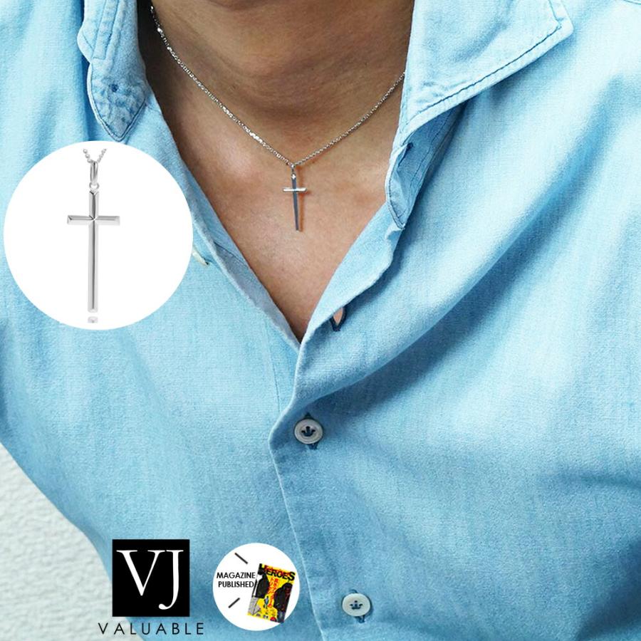 VJ【ブイジェイ】 18金 メンズ ネックレス K18 ホワイトゴールド A.R