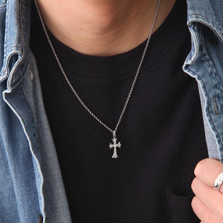 VJ【ブイジェイ】 18金 メンズ ネックレス K18 ホワイトゴールド  