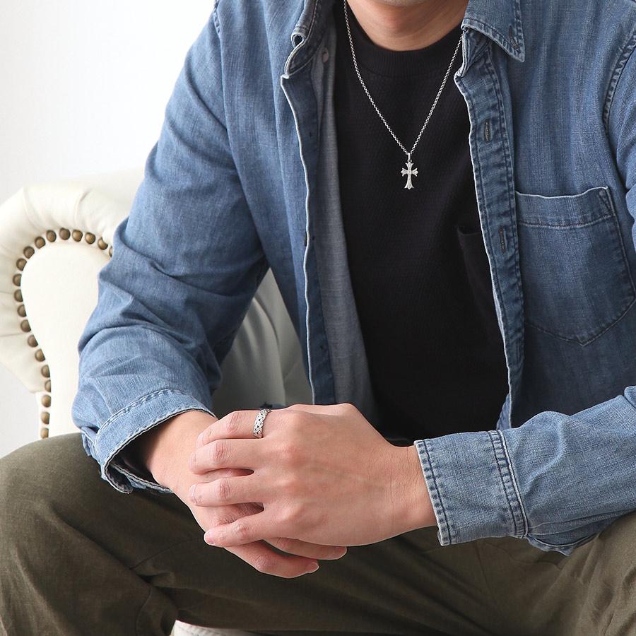 【ファッション誌に掲載】 VJ【ブイジェイ】 18金 メンズ ネックレス K18 イエローゴールド ダイヤモンド クロスRoyal.S.Pendant ペンダント※ペンダントのみの画像