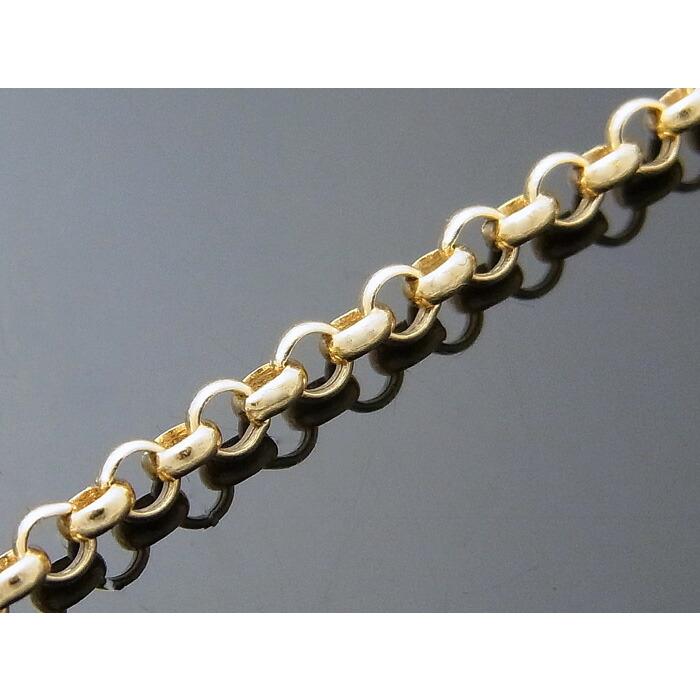 18kロールチェーンネックレス クロムハーツネックレスロールチェーン18インチ（約45.7cm