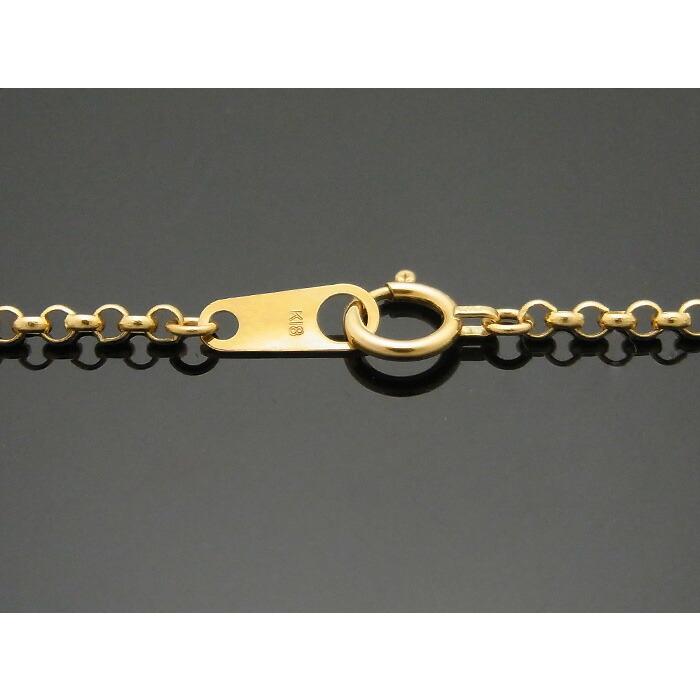 K18 イエローゴールド ロイヤル ロールチェーン(ハーフランドチェーン) 2mm幅 45cm [18k 18金 ネックレス ロロ 男性]の画像
