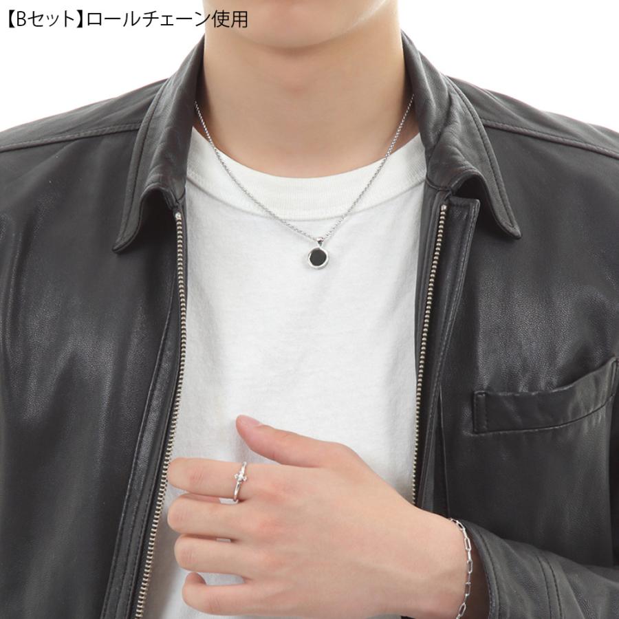 【ファッション誌に掲載】 VJ【ブイジェイ】 18金 メンズ ネックレス K18 ホワイトゴールド オニキス フロート ブラック コイン ペンダント※ペンダントのみの画像