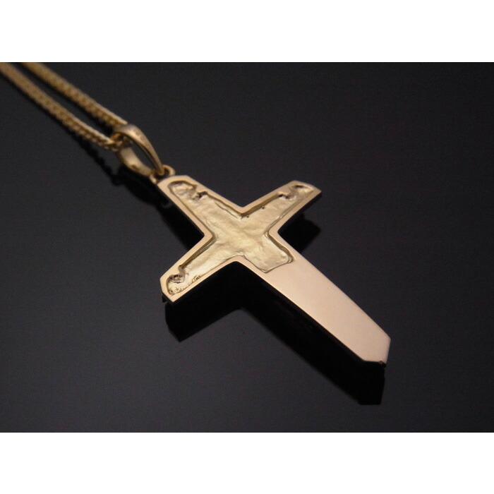 18金 メンズ ネックレス K18 イエローゴールド ダイヤモンド0.01ct 