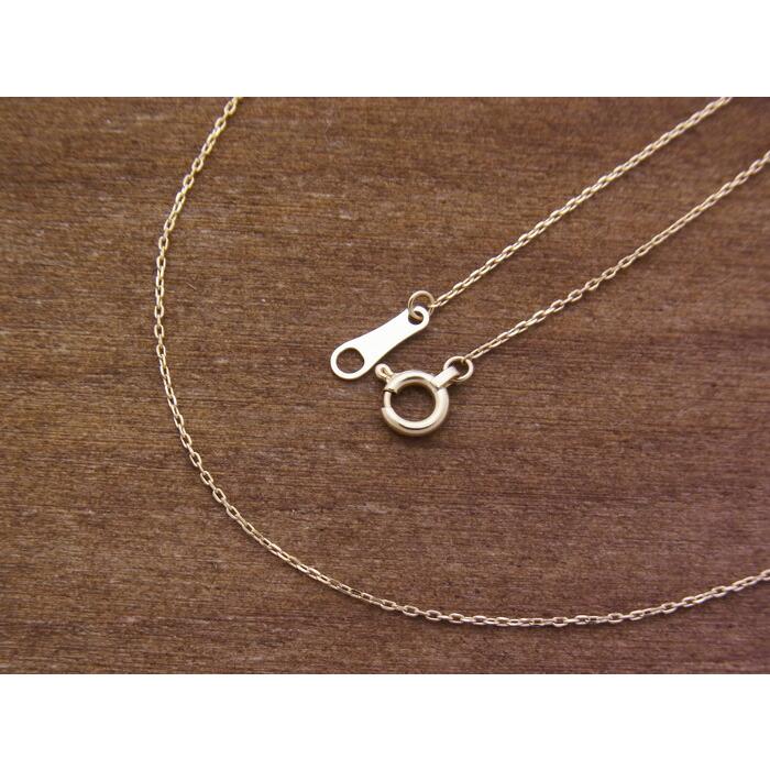 18k イエローゴールド カット アズキ チェーン 0.7mm幅 40cm