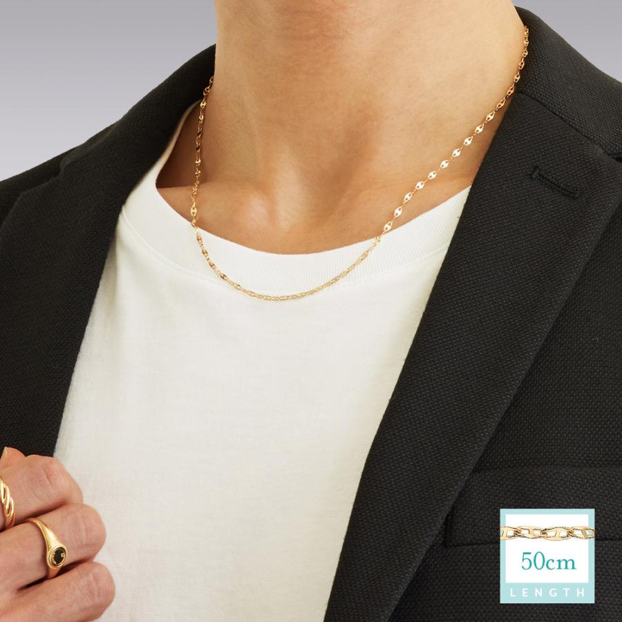 18金 メンズ ネックレス 18k イエローゴールド「Licata Hollow 18金 メンズ ネックレス 18k イエローゴールド「Licata Hollow