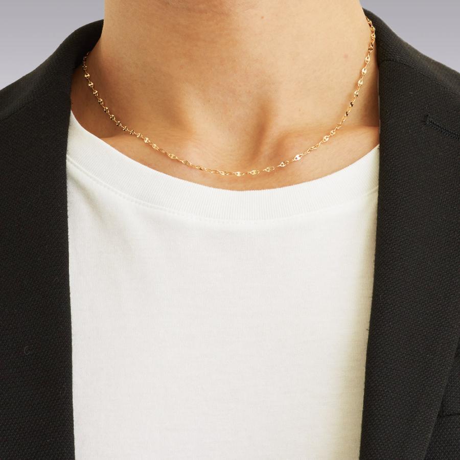 18金 メンズ ネックレス 18k イエローゴールド「Licata Hollow 18金 メンズ ネックレス 18k イエローゴールド「Licata Hollow