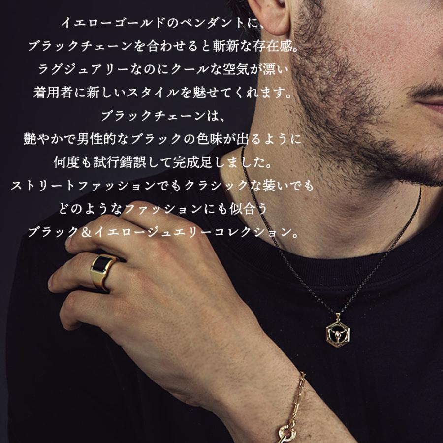 18金 メンズ ネックレス K18 イエローゴールド B&Yコレクション