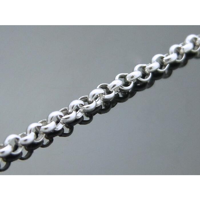 A7人気シール帳 18金 メンズ ネックレス K18 ホワイトゴールド 2.6mm ロイヤル ロールチェーン（ハーフランドチェーン） 45cm クロス アジャスター VALUABLE別注モデル 18k 【UOI1461135880】(53152円)